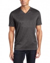 Perry Ellis Men's Short Sleeve Marled Jersey V-neck Tee