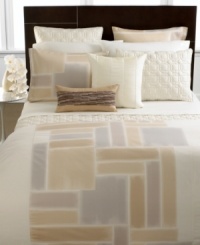 Hotel Collection brings modern sophistication to your room with this Brushstroke comforter, featuring a graphic block motif softened by a fluid watercolor print technique. Hotel Collection brings modern sophistication to your room with this Brushstroke comforter, featuring a graphic block motif softened by a fluid watercolor print technique.