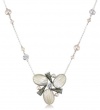 Judith Jack Pearl Moon Sterling Silver, Swarovski Marcasite and Osmena Pearl Frontal Pendant Necklace