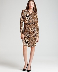 Exotics go executive as crisp animal print enlivens a classic AK Anne Klein shirt dress. Tame the bold silhouette with polished pumps and take charge of the corner office. Exotics go executive as crisp animal print enlivens a classic AK Anne Klein shirt dress. Tame the bold silhouette with polished pumps and take charge of the corner office.