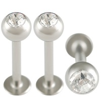 16g 16 gauge (1.2mm), 5/16 Inches (8mm) long - 316L Surgical Stainless Steel Lip Bar Labret Ring set Monroe Ear Tragus Stud Earrings with 3mm Clear crystal balls lot ARFT- Pierced Jewellery Body Piercing Jewelry- Set of 3 16g 16 gauge (1.2mm), 5/16 Inches (8mm) long - 316L Surgical Stainless Steel Lip Bar Labret Ring set Monroe Ear Tragus Stud Earrings with 3mm Clear crystal balls lot ARFT- Pierced Jewellery Body Piercing Jewelry- Set of 3