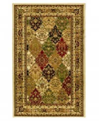 A captivating diamond arrangement of Persian-inspired patterns create a rich rug design from Safavieh. Crafted in Turkey of soft polypropylene, this rug radiates timeless allure with the added convenience of easy-care construction. (Clearance) A captivating diamond arrangement of Persian-inspired patterns create a rich rug design from Safavieh. Crafted in Turkey of soft polypropylene, this rug radiates timeless allure with the added convenience of easy-care construction. (Clearance)