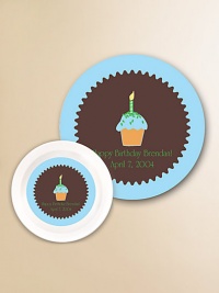 Mealtime will never be the same once the little gal or guy in your life has a personalized plate and bowl. Crafted from break-resistant melamine that's sure to withstand their every move. Includes 10 plate and 20-ounce bowl Dishwasher safe Made in USA FOR PERSONALIZATION Select a quantity, then scroll down and click on PERSONALIZE & ADD TO BAG to choose and preview your personalization options. Please allow 2 weeks for delivery. Mealtime will never be the same once the little gal or guy in your life has a personalized plate and bowl. Crafted from break-resistant melamine that's sure to withstand their every move. Includes 10 plate and 20-ounce bowl Dishwasher safe Made in USA FOR PERSONALIZATION Select a quantity, then scroll down and click on PERSONALIZE & ADD TO BAG to choose and preview your personalization options. Please allow 2 weeks for delivery.