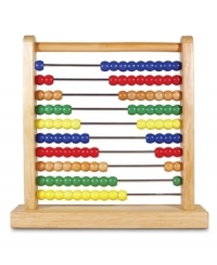 This wooden calculator helps teach math skills, patterning, and color recognition. Counting and moving the beads on this wooden frame develops a visual and tactile relationship with numbers and early math concepts--but to a child sliding, sorting and counting on this colorful abacus, it just feels like fun! This wooden calculator helps teach math skills, patterning, and color recognition. Counting and moving the beads on this wooden frame develops a visual and tactile relationship with numbers and early math concepts--but to a child sliding, sorting and counting on this colorful abacus, it just feels like fun!