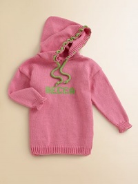 So soft, so pure, so sporty! This adorable little hoodie is made from soft cotton yarns with a hood and laced drawstring. Drawstring hoodRibbed cuffs and hemCottonMachine washMade in USAFOR PERSONALIZATION Select a quantity, then scroll down and click on PERSONALIZE & ADD TO BAG to choose and preview your personalization options. Please allow 4-6 weeks for delivery. So soft, so pure, so sporty! This adorable little hoodie is made from soft cotton yarns with a hood and laced drawstring. Drawstring hoodRibbed cuffs and hemCottonMachine washMade in USAFOR PERSONALIZATION Select a quantity, then scroll down and click on PERSONALIZE & ADD TO BAG to choose and preview your personalization options. Please allow 4-6 weeks for delivery.