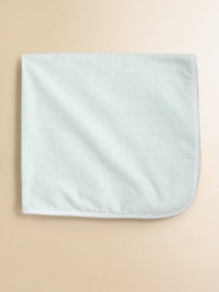 Soft, cozy cotton with allover print on one side and gingham print on the other. One size Cotton; machine wash Imported Soft, cozy cotton with allover print on one side and gingham print on the other. One size Cotton; machine wash Imported