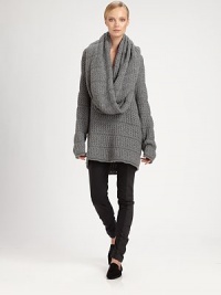 A softly knit alpaca/silk blend, in a slouchy, oversized silhouette.ScoopneckLong sleevesRolled edges75% alpaca/25% silkDry cleanImported of Italian fabricModel shown is 5'11 (180cm) wearing US size Small. A softly knit alpaca/silk blend, in a slouchy, oversized silhouette.ScoopneckLong sleevesRolled edges75% alpaca/25% silkDry cleanImported of Italian fabricModel shown is 5'11 (180cm) wearing US size Small.