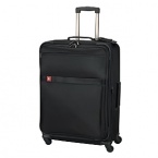 Comfort grip, one-touch dual-trolley aluminum handle system locks into two different positions, 41 & 39, to accommodate travelers of various heights. Spacious main packing area expands 2.5 for additional packing capacity and features lockable zippers sliders. Removable zippered tri-fold suiter holds several garments and reduces wrinkling. Interior features a zippered lid pocket, hanging pocket for additional organization and compression straps to secure folded items. Removable Attach-a-Bag strap secures an additional bag to the front of the upright for consolidated travel.