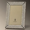 L'Objet Braid Picture Frames - Platinum / Onyx 4 x 6 inch picture frame