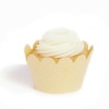 Dress My Cupcake Maya Mini Light Yellow Cupcake Wrappers, Set of 18
