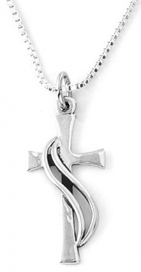 Bob Siemon Sterling Silver Wrapped Cross Pendant Necklace, 18