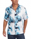 Cubavera Men's Big And Tall Short Sleeve Leaf Print Shirt