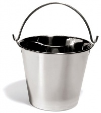 Ethical 9-Quart Stainless Steel Kennel Pail with Handle