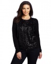 Jones New York Women's Long Sleeve Sequin Cardigan Sweater