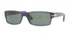 Persol Mens 0PO2747S 181/31 Rectangle Sunglasses,Blue Frame/Green Lens,57