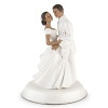 A cake topper as beautiful as the wedding cake. After the wedding, this Lenox keepsake is a lasting reminder of a couple's love. The cake topper is crafted of bone china, embellished with precious platinum and hand-applied accents that resemble luxurious pearls. Caucasian bride and groom also available.Height: 7 5/8Width: 5 3/4Weight: 32 oz.