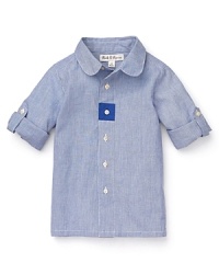 Pearls & Popcorn Infant Boys' Riviera Stripe Shirt - Sizes 3-36 Months Pearls & Popcorn Infant Boys' Riviera Stripe Shirt - Sizes 3-36 Months