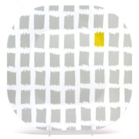 Q Squared 11-Inch Square Plate Urban Block, Platinum Patches Q Squared 11-Inch Square Plate Urban Block, Platinum Patches