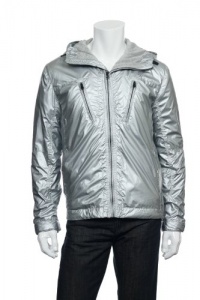 Converse Black Canvas Men's Silver Hooded Jacket Converse Black Canvas Men's Silver Hooded Jacket