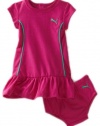 Puma - Kids Baby-irls Infant Sport Dress and Diaper Set, Pink, 24