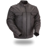 First Manufacturing Black Men's Utility Scooter Jacket First Manufacturing Black Men's Utility Scooter Jacket