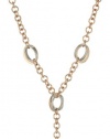 1AR by UnoAerre 18k Rose Gold Plated Enamel and Mother-Of-Pearl Y Necklace