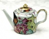 Mottahedeh Tobacco Leaf Teapot 6 in