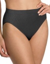 Bali Comfort Revolution Damask Hi Cut Brief Panty BLACK 8/9