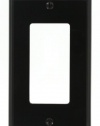 Leviton 80401-NE 1-Gang Decora/GFCI Device Decora Wallplate, Standard Size, Thermoplastic Nylon, Device Mount, Black