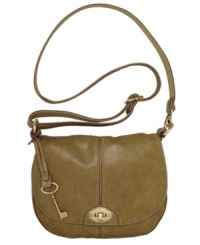 Fossil's Carson crossbody bag adds subtle tonal stitching to buttery soft leather for a look that's boho chic with a sophisticated note. Fossil's Carson crossbody bag adds subtle tonal stitching to buttery soft leather for a look that's boho chic with a sophisticated note.