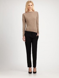 Featherweight wool crepe finished with a hint of stretch, all in a slim, tailored silhouette.Tab-front waistBelt loopsZip-flySlash pocketsBack welt pocketRise, about 8Inseam, about 3198% wool/2% elastaneDry cleanImportedModel shown is 5'11 (180cm) wearing US size 4. Featherweight wool crepe finished with a hint of stretch, all in a slim, tailored silhouette.Tab-front waistBelt loopsZip-flySlash pocketsBack welt pocketRise, about 8Inseam, about 3198% wool/2% elastaneDry cleanImportedModel shown is 5'11 (180cm) wearing US size 4.