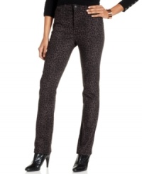These animal-print straight-leg jeans from Lee Platinum offer a fresh take on denim. Mix them with booties and a tee for a modern look day or night. These animal-print straight-leg jeans from Lee Platinum offer a fresh take on denim. Mix them with booties and a tee for a modern look day or night.
