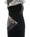 Nicole Miller Black Metallic Tweed Combo Sleeveless Sheath Dress 0