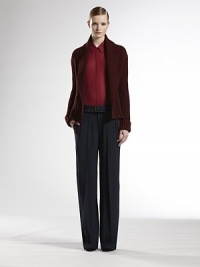 Belt waisted pants, tailored in fluid matte satin.Self beltZip flyFront pleatsSide slash pocketsBack welt pockets61% viscose/39% acetateDry cleanMade in ItalyModel shown is 5'11 (180cm) wearing US size 4. Belt waisted pants, tailored in fluid matte satin.Self beltZip flyFront pleatsSide slash pocketsBack welt pockets61% viscose/39% acetateDry cleanMade in ItalyModel shown is 5'11 (180cm) wearing US size 4.