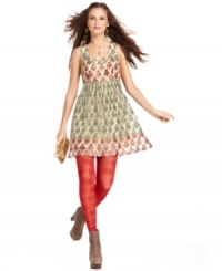 Studs and metallic details add chic shine to this Free People jacquard dress -- perfect for a modern-boho look! Studs and metallic details add chic shine to this Free People jacquard dress -- perfect for a modern-boho look!