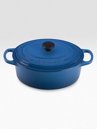 Crafted from heavy stoneware, Le Creuset cookware is the ultimate ingredient for chefs and home cooks worldwide. With its recessed-edge lid, this enameled cast iron oven masters slow cooking, evenly distributing and retaining heat. Crafted from heavy stoneware, Le Creuset cookware is the ultimate ingredient for chefs and home cooks worldwide. With its recessed-edge lid, this enameled cast iron oven masters slow cooking, evenly distributing and retaining heat.