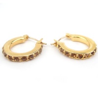 MARC by Marc Jacobs Holiday Pave Huggie Hoops Earring - Smoked Topaz MARC by Marc Jacobs Holiday Pave Huggie Hoops Earring - Smoked Topaz