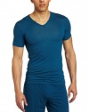 Calvin Klein Men's Micro Modal V-Neck Top, Blue Spell, Small