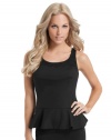 GUESS by Marciano Liz Peplum Top, BLACK (MEDIUM)