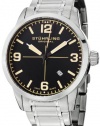 Stuhrling Original Men's 449B.331168 Aviator Tuskegee Elite Swiss Quartz Date Stainless Steel Bracelet Watch