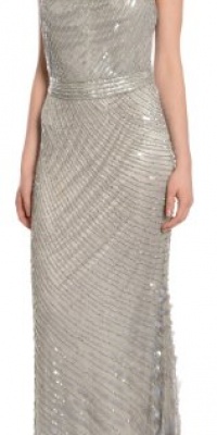 AIDAN MATTOX Decadent Sequin Beaded Long Evening Gown Dress 10 AIDAN MATTOX Decadent Sequin Beaded Long Evening Gown Dress 10