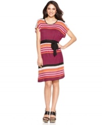 Bright stripes and a fluid shape make Cha Cha Vente's dress ideal for the weekend! Pair with sandals and you're ready to go! Bright stripes and a fluid shape make Cha Cha Vente's dress ideal for the weekend! Pair with sandals and you're ready to go!