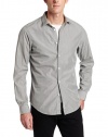 Ben Sherman Men's High Density Fine Stripe Long Sleeve Woven Shirt