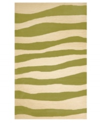 A suggested zebra stripe adds a hint of wild energy to the Promenade Wavey Stripe area rug, while its tame color palette lends itself to any modern home décor. This unique home accent is intricately hand-tufted for crafted durability and supreme detailing in composition. A suggested zebra stripe adds a hint of wild energy to the Promenade Wavey Stripe area rug, while its tame color palette lends itself to any modern home décor. This unique home accent is intricately hand-tufted for crafted durability and supreme detailing in composition.