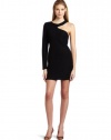 BCBGeneration Women's One Sleeve Cut Out Dress, Black, Medium