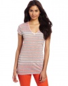 Calvin Klein Jeans Women's Short Sleeve Tie Dye Stripe Knit Tee