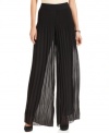 Alfani's palazzo pants feature a chic wide leg silhouette that's fully pleated for an elevated effect.