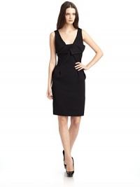 THE LOOKElegant folded pleating on frontScoop neckline and V-backSleevelessBack zip closureTHE FITAbout 40 from shoulder to hemTHE MATERIAL60% wool/39% silk/1% elasthaneFully linedCARE & ORIGINDry cleanMade in Italy THE LOOKElegant folded pleating on frontScoop neckline and V-backSleevelessBack zip closureTHE FITAbout 40 from shoulder to hemTHE MATERIAL60% wool/39% silk/1% elasthaneFully linedCARE & ORIGINDry cleanMade in Italy