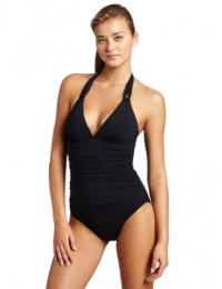 Calvin Klein Women's Shirred Halter One Piece Swimsuit Calvin Klein Women's Shirred Halter One Piece Swimsuit