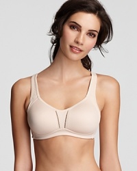Wireless molded cups, ventilated center gore and an elastic underband provides support and comfort on the hardest of workouts. Style #856114 Wireless molded cups, ventilated center gore and an elastic underband provides support and comfort on the hardest of workouts. Style #856114
